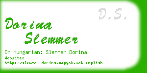 dorina slemmer business card